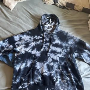 Blue tie-dye hoodie
